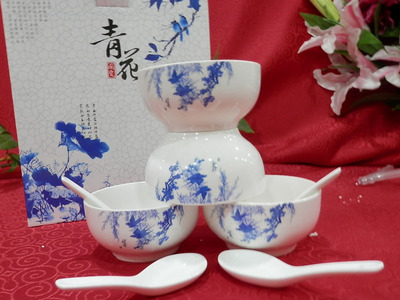 【厂家直销 圣的青花八头 日用陶瓷 餐具套装 欢迎选购】价格,厂家,图片,碗、碟、盘,济南圣的陶瓷制品-
