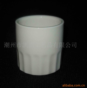 条纹直身杯 白地 中温强化瓷